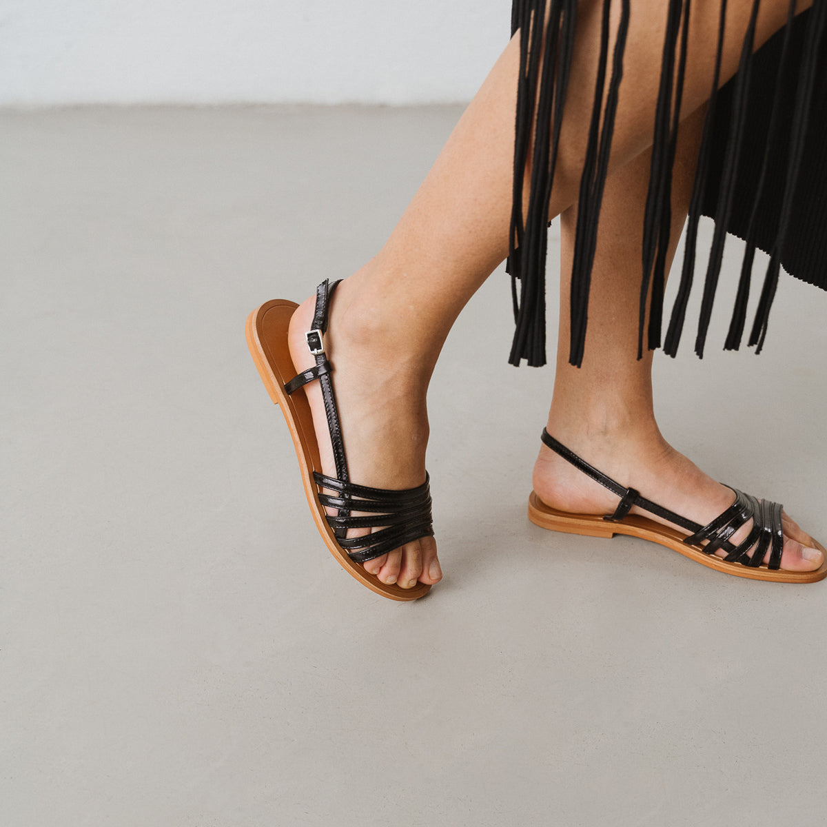 Jonak - Sandalias Wroom Cuir Vernis - Negro