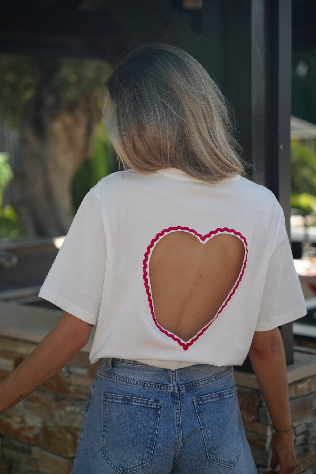 T-Shirt Cœur Love - Blanc
