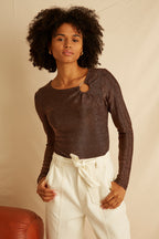Top Tonga - Lurex Or Rose