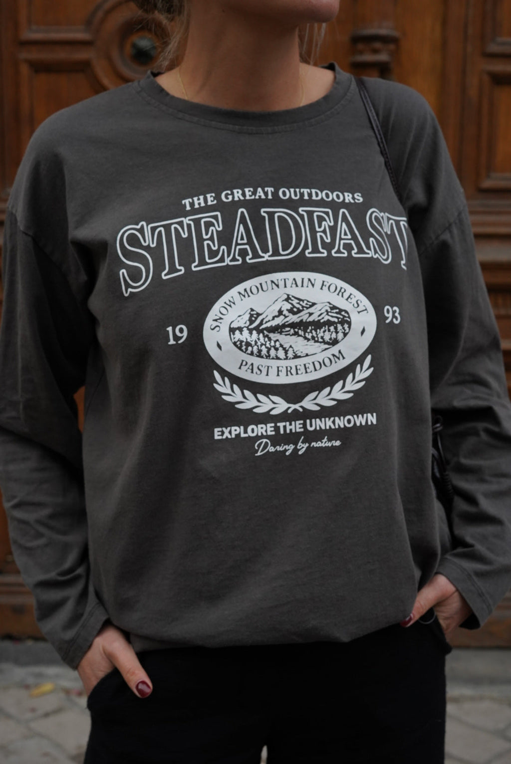 Simon T-Shirt Anthracite Inscription