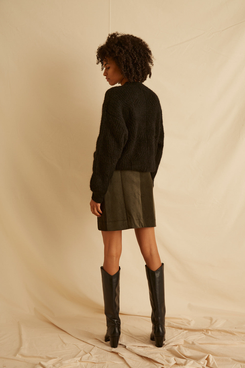 Jacinthe Skirt - Khaki Velvet