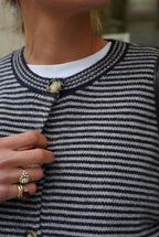 Clément Striped Vest Navy/Grey