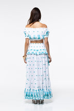 Lisa Skirt - Aqua Pineapple