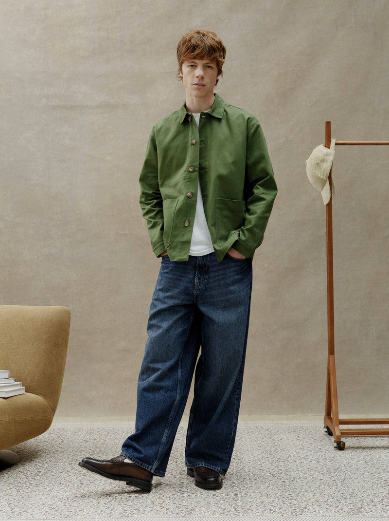 Veste Brodée Unisexe Peintre Olive