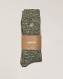 chaussette homme chinée kaki Angarde packshot cavalier