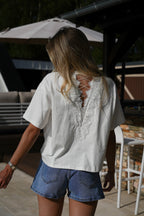 T-Shirt Brodé Lika - Blanc