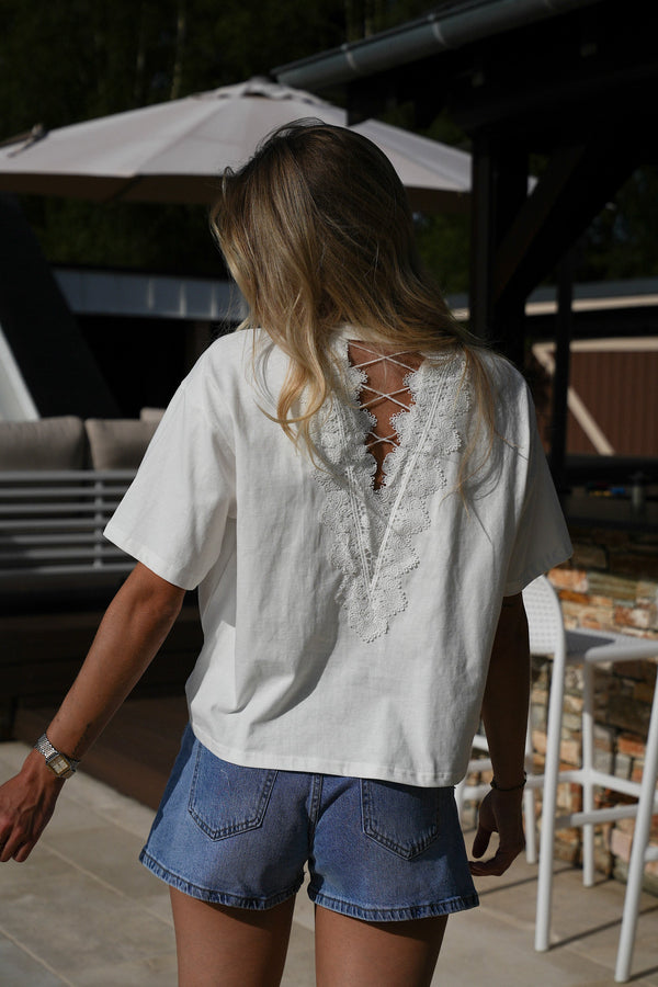 T-Shirt Brodé Lika - Blanc