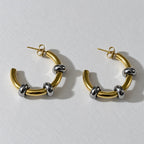 Boucles D'Oreilles Alena - Bicolore - Deux Versions Disponibles