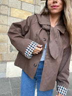Veste à capuche amovible Garance chocolat