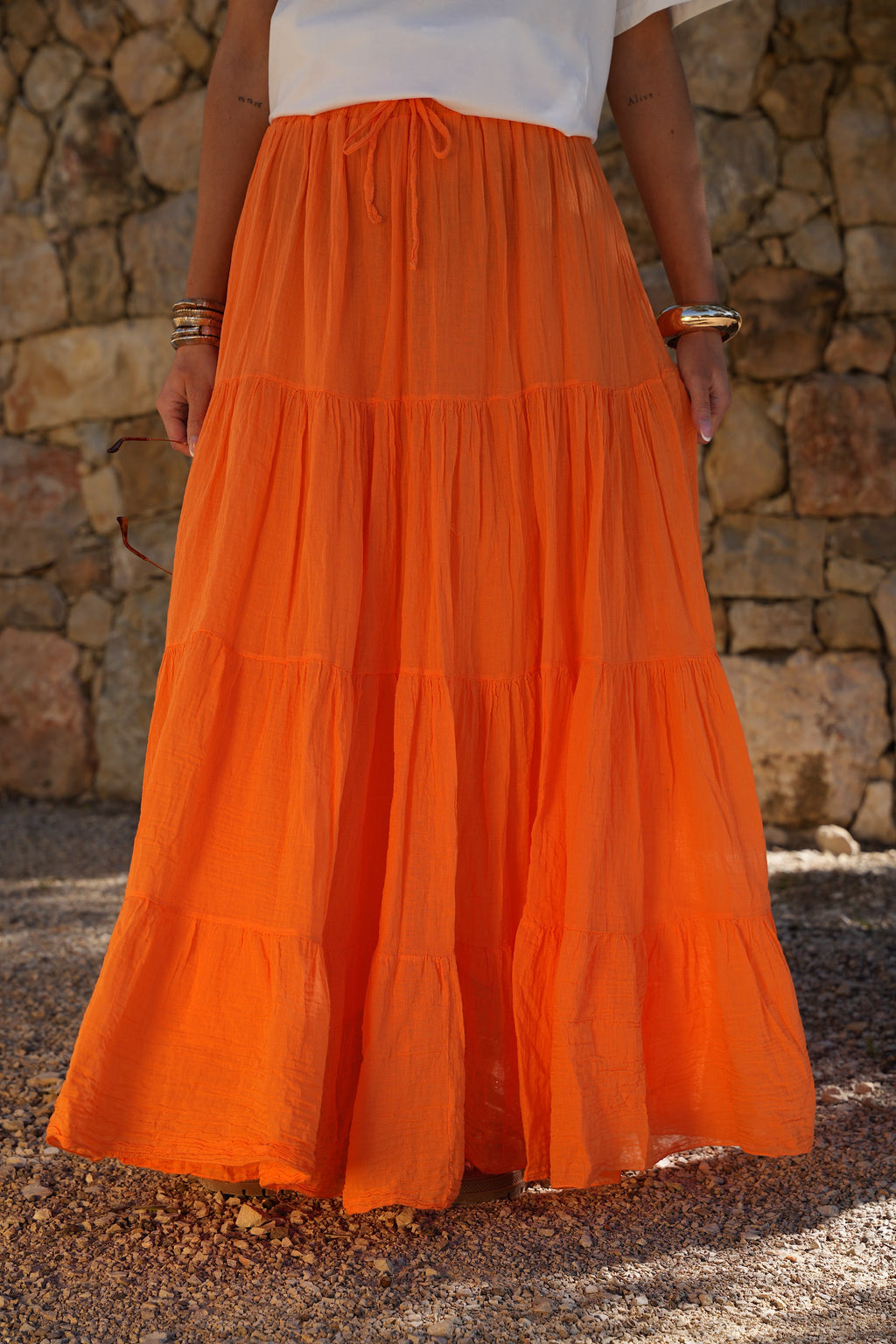 Jupe Longue Chloé - Orange