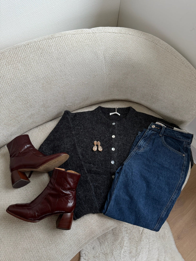 Cardigan Garance Gris Anthracite