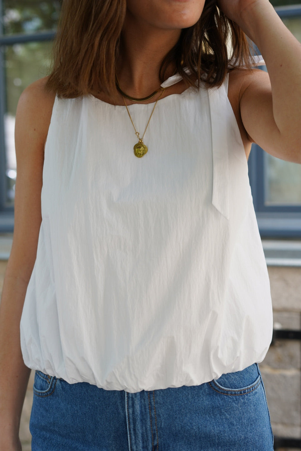 Archibald White Balloon Top