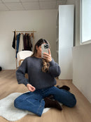 Dark Gray Gaia Mohair And Wool Knit