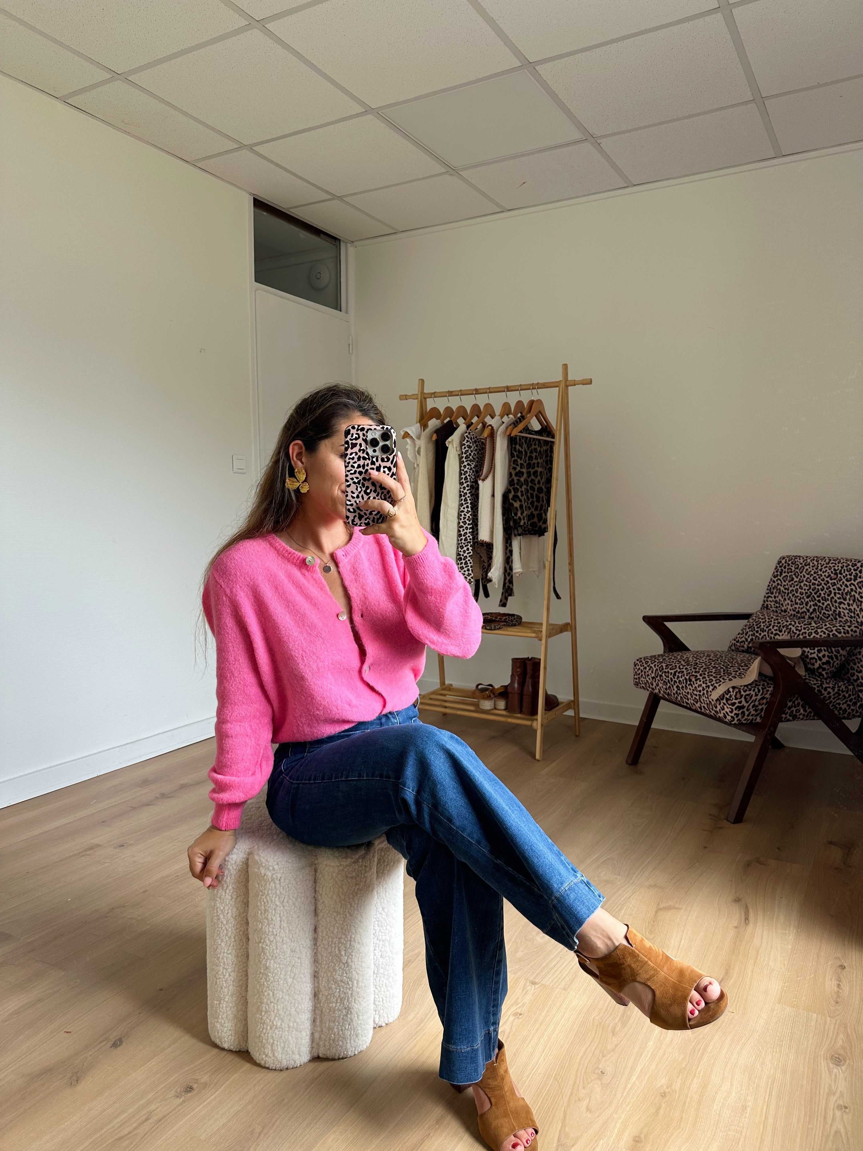 Léonie Wool Knit Candy Pink