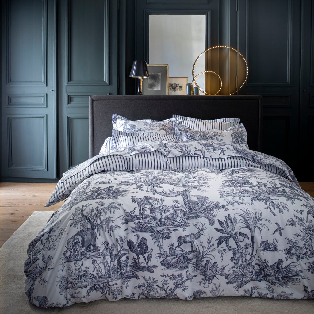 4 Continents - Housse de Couette - Blanc/Bleu