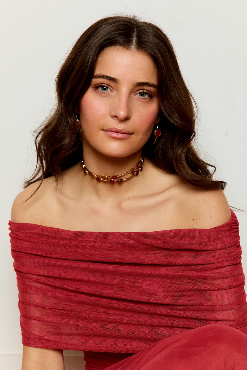Chocker Calima rojo