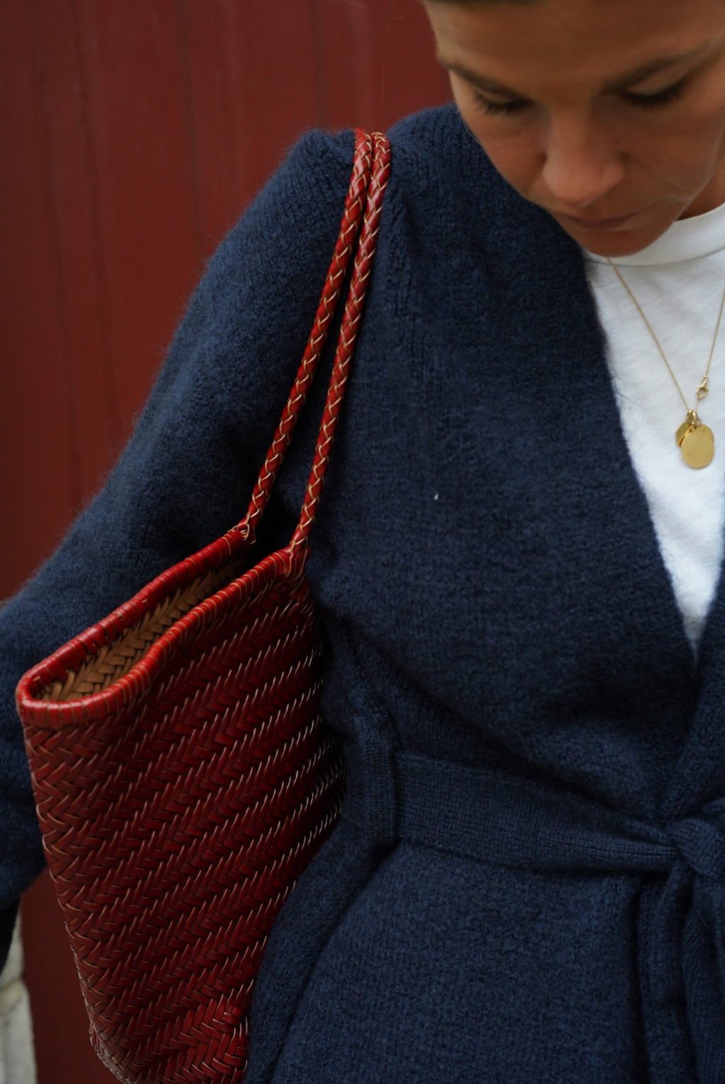 Burgundy Braided Bag
