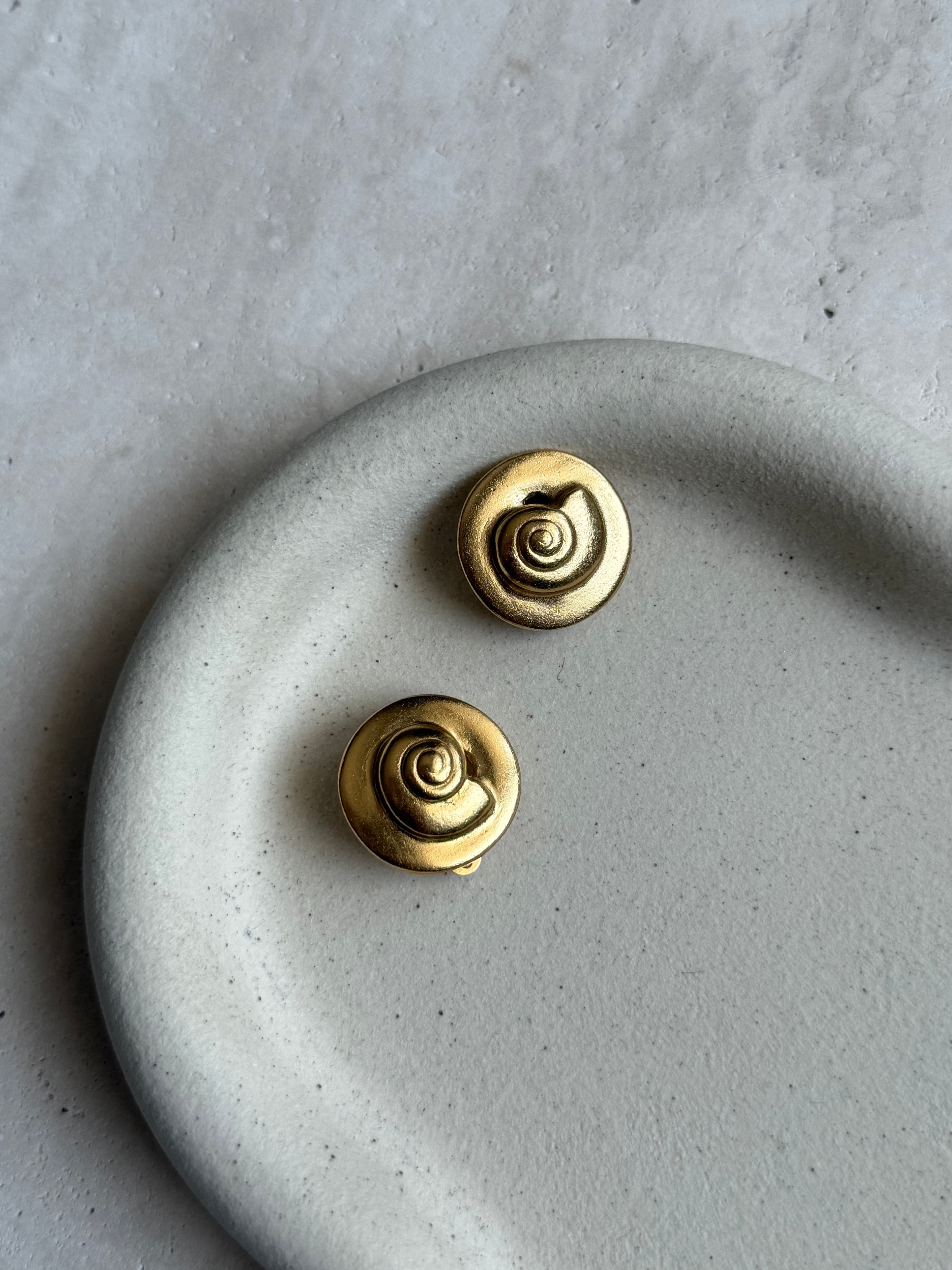 Boucles D’Oreilles Atalante Vintage - Coquillages Dorés
