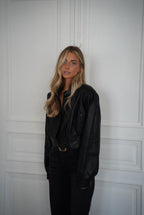 Veste En Cuir Debo - Noire