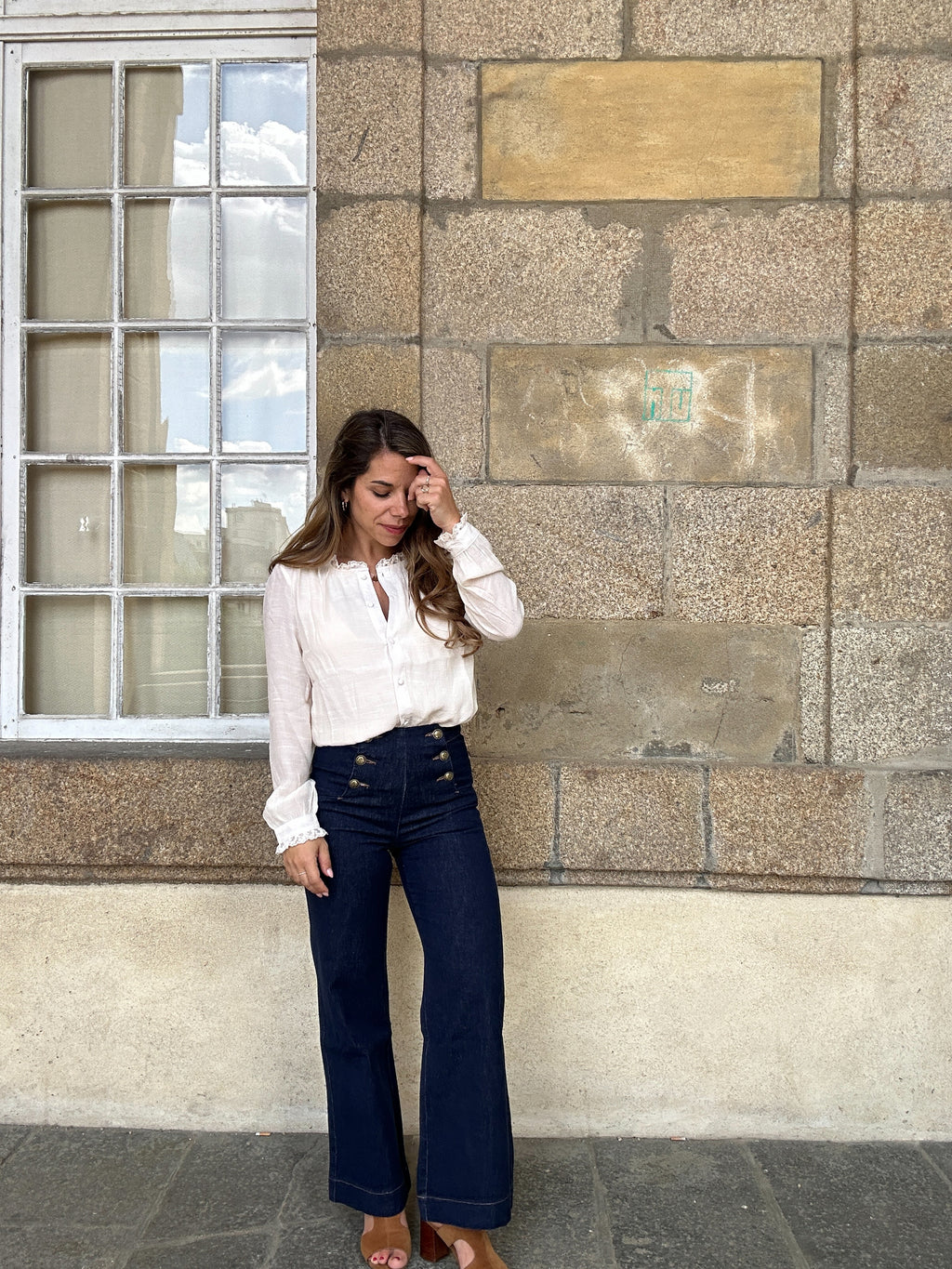 Victorine raw denim jeans