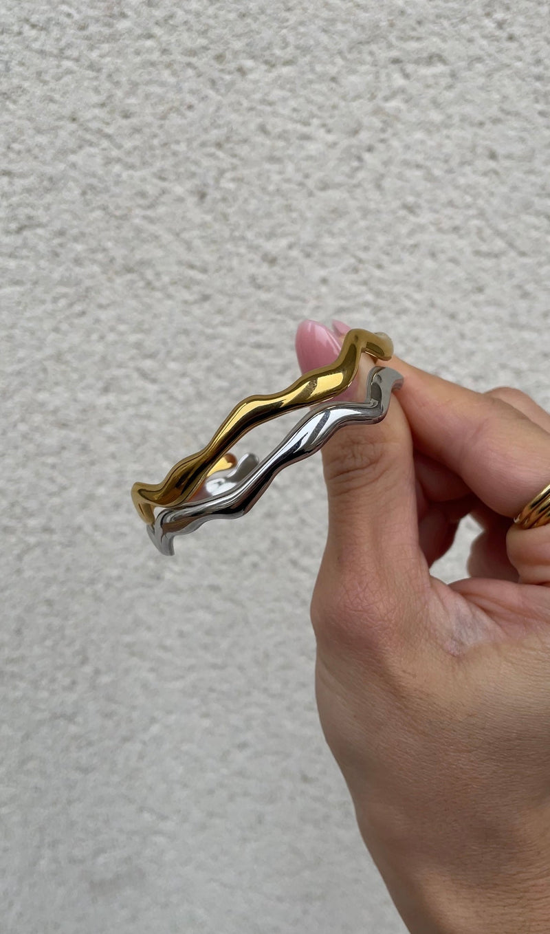 Wave Bangle Bracelet