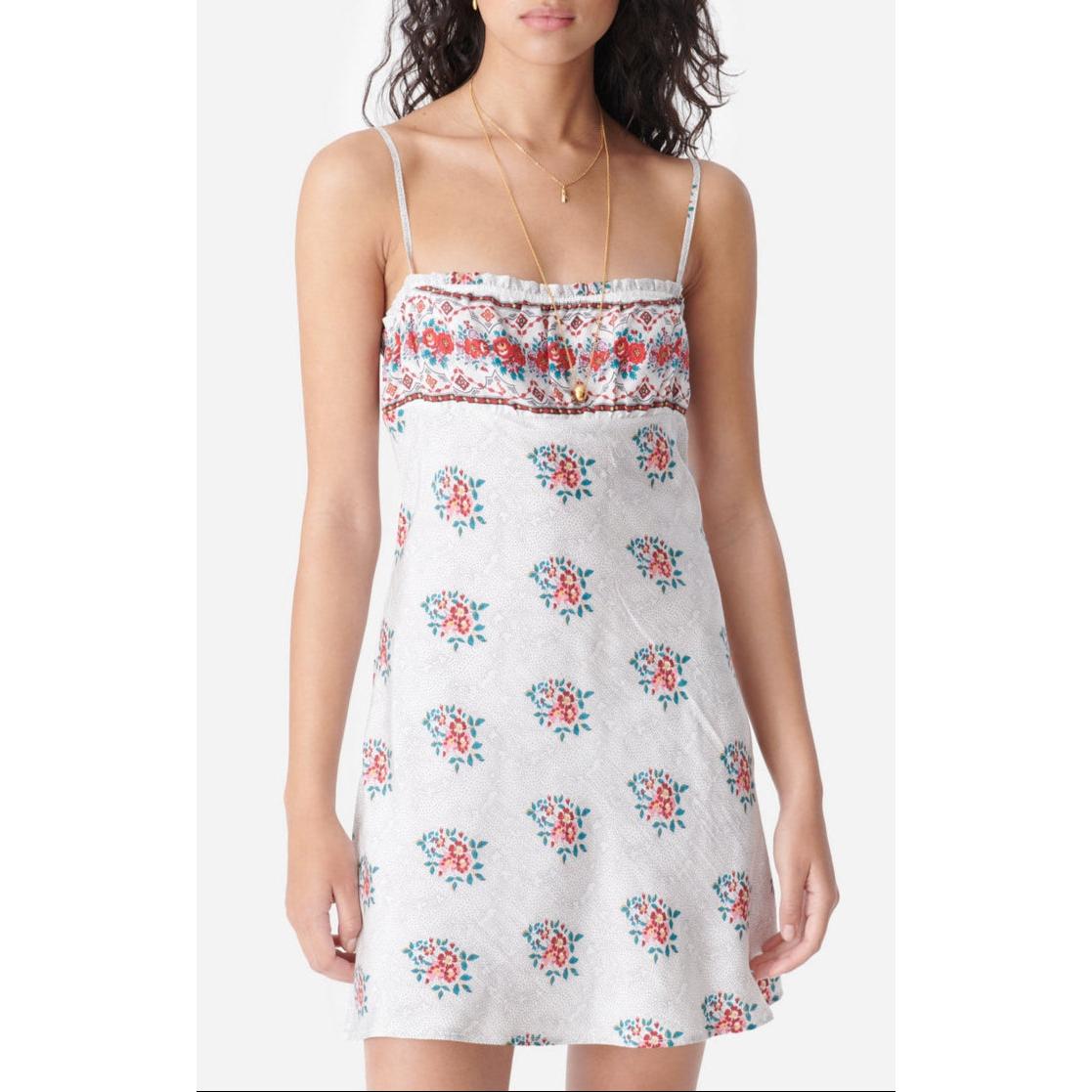 Robe Célimène - Blanc/Rouge