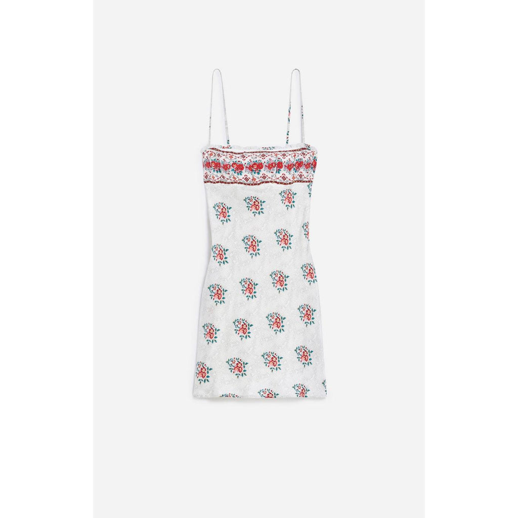Robe Célimène - Blanc/Rouge