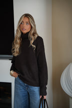 Pull Col Roulé Lova - Chocolat