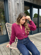 Léonie burgundy wool knit