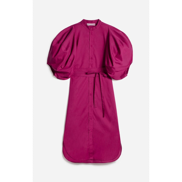 Geknöpftes Kleid Flora - Granatrot