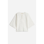 Blouse Ml Avec Empiecements - Ecru