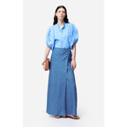 Felicie Short-Sleeved Blouse - Cornflower Blue