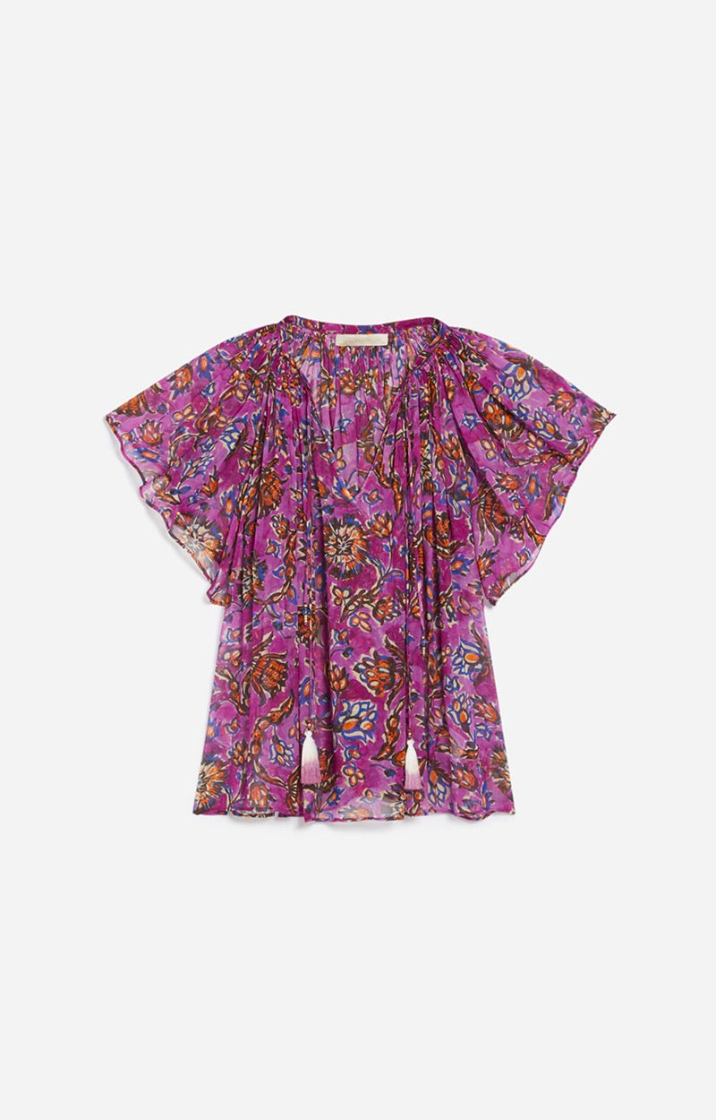 Blouse Cantin - Violet