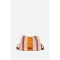 Bolso De Mano De Rafia Y Cuero - Multicolor/Naranja