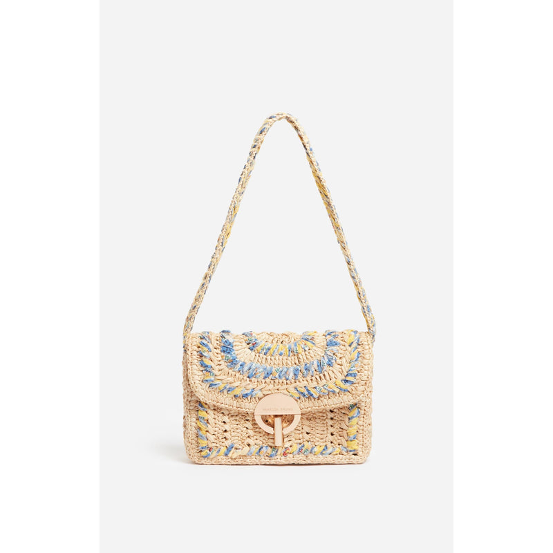 Vanessa Bruno - Moyen Sac Moon En Raphia - Multicolor
