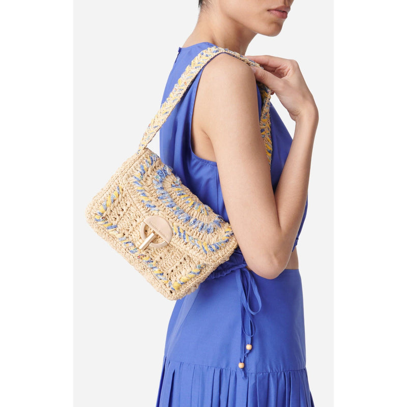 Vanessa Bruno - Moyen Sac Moon En Raphia - Multicolor