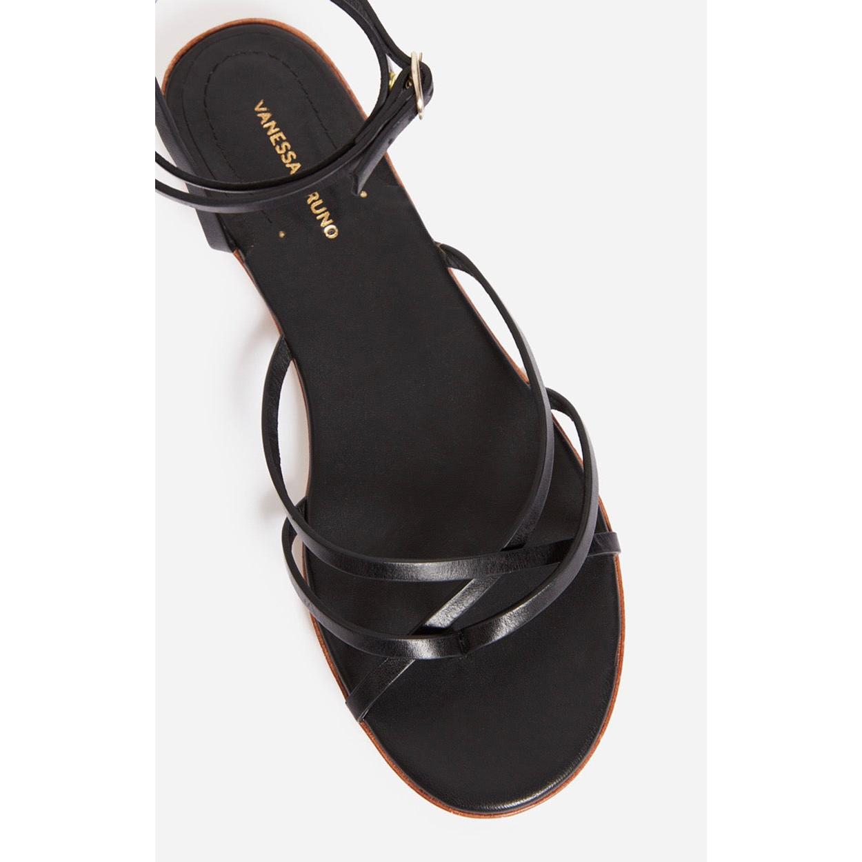 Sandales En Cuir À Tannage Végétal - Noir