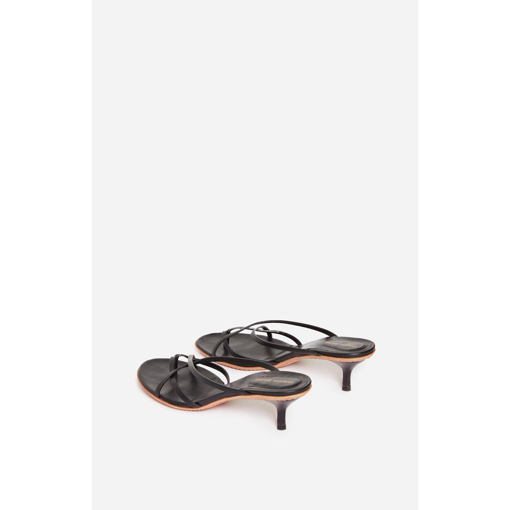 Sandales En Cuir À Tannage Végétal - Noir