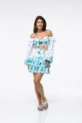 Paulina Skirt - Aqua Pineapple