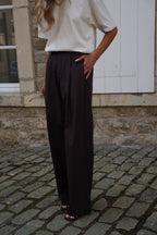 Pantalon Ample Meryam - Prune