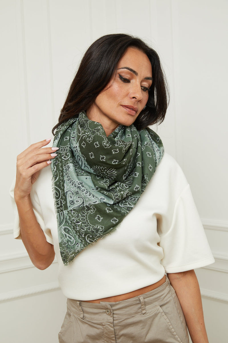 Étole Patchwork Vert