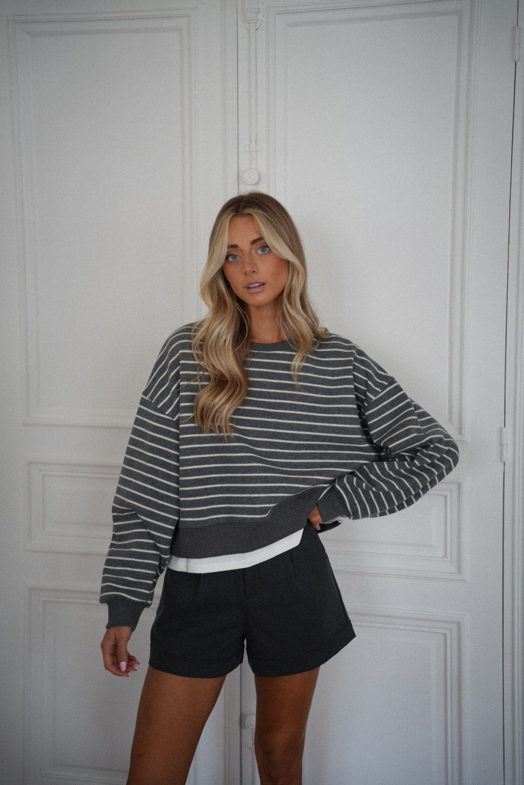 Short Taille Haute Dona - Gris