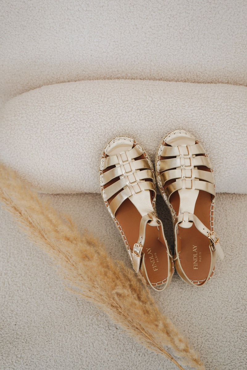 Salomé Gold Sandals