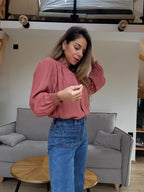 Blouse Brodée Maïwenn Bois De Rose