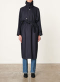 Dexter Trench Coat - Navy & Black