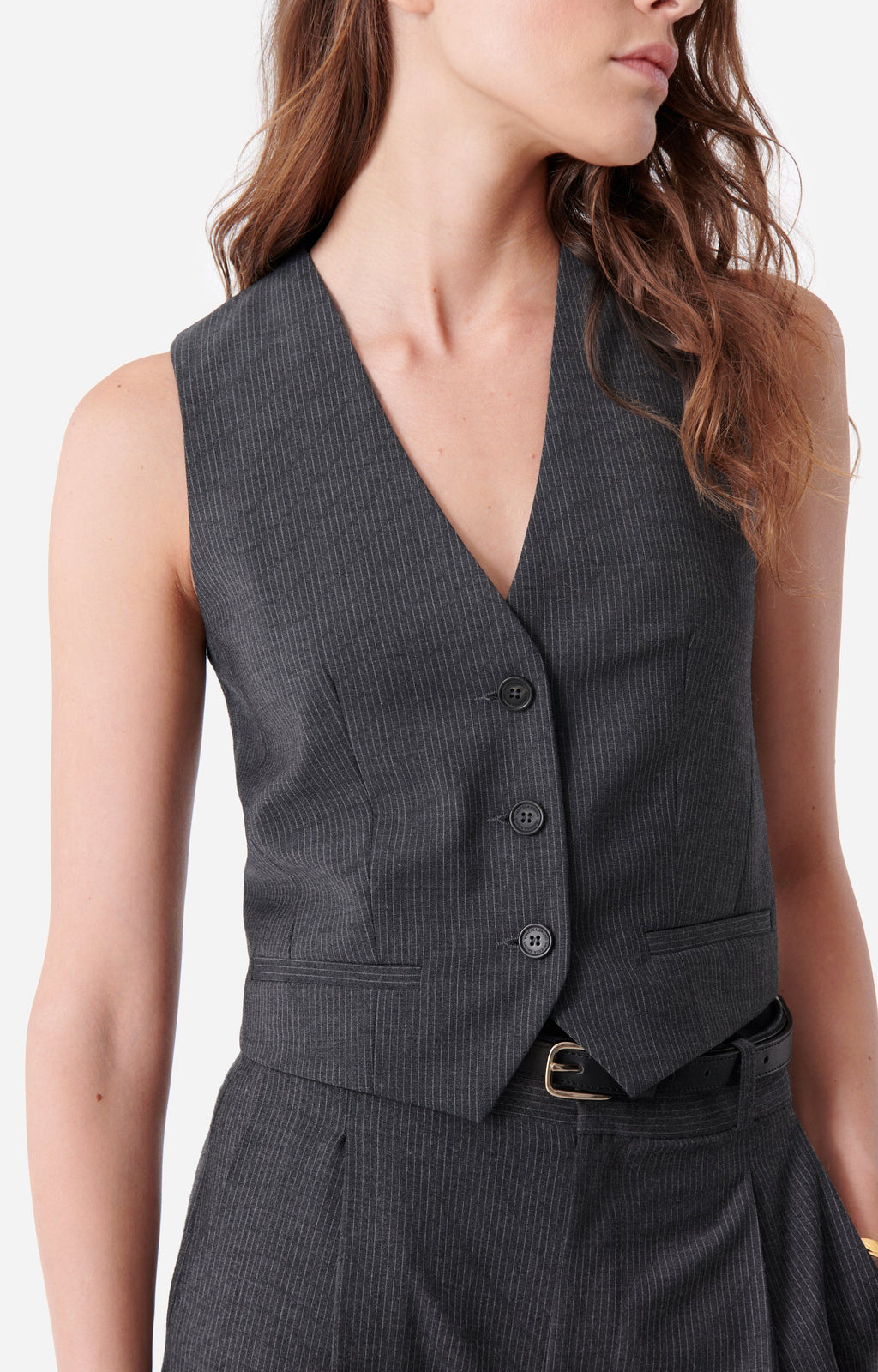 Denso Suit Waistcoat - Anthracite Marl