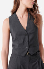 Denso Suit Waistcoat - Anthracite Marl