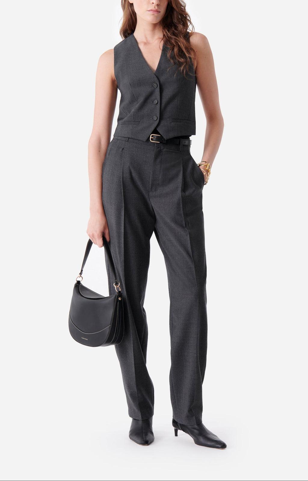 Denso Suit Waistcoat - Anthracite Marl