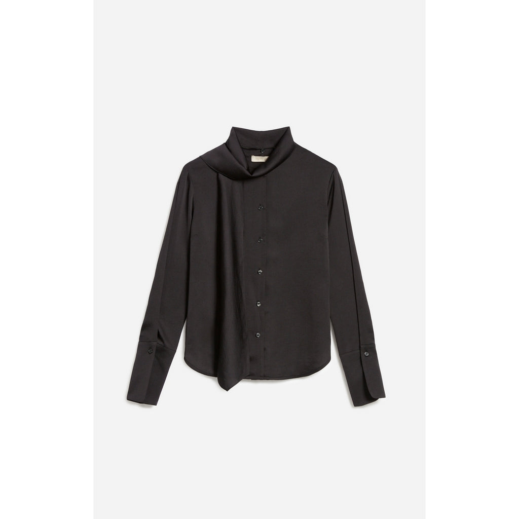 Long-Sleeved Filipina Shirt - Black