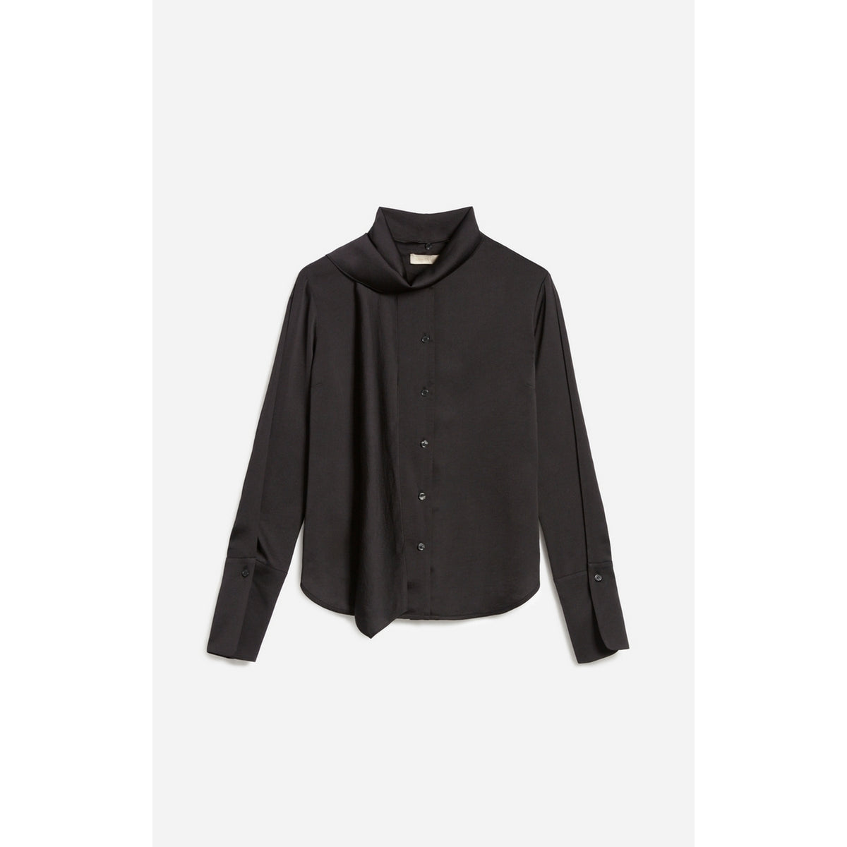 Long-Sleeved Filipina Shirt - Black